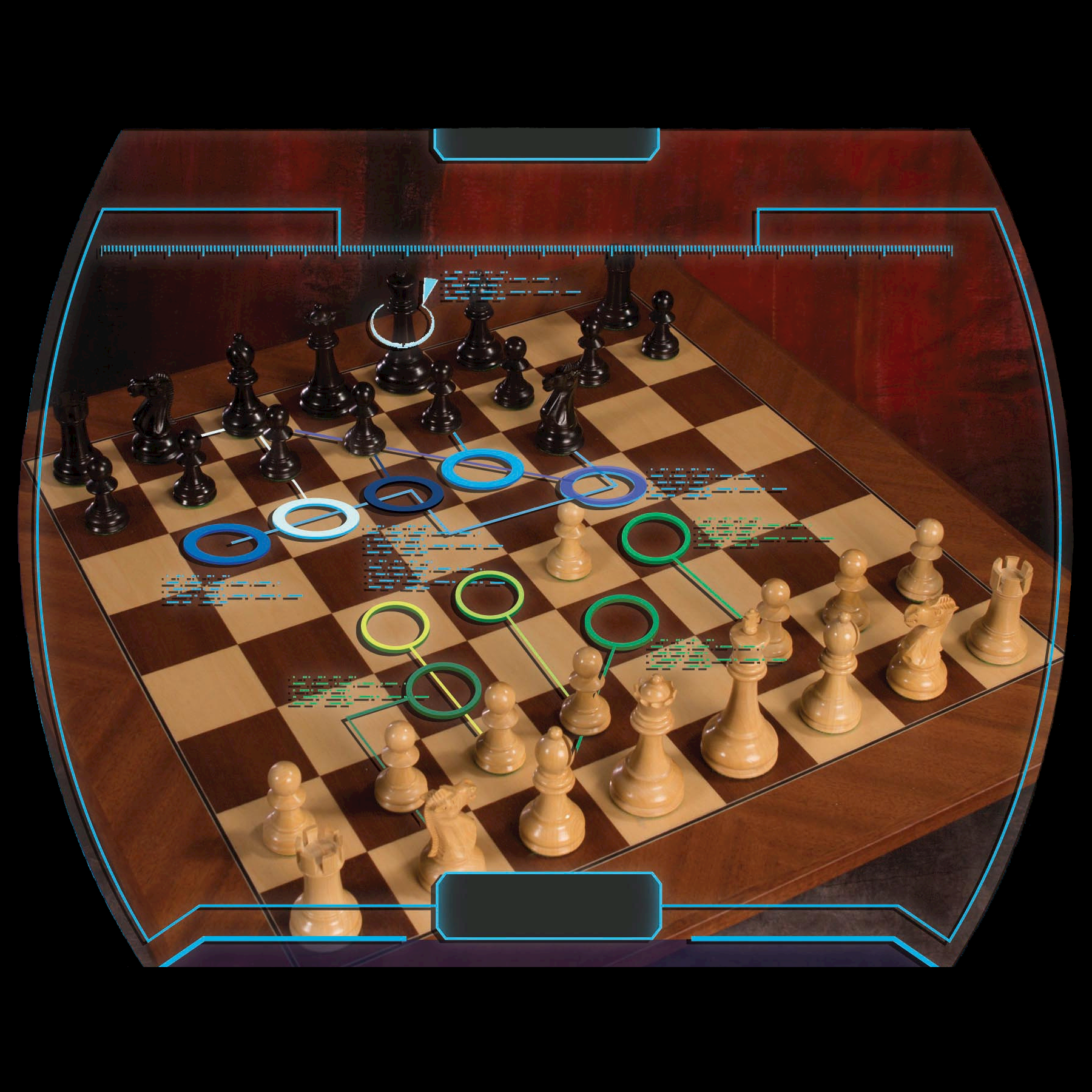 Staunton chess set-King Debut Alekhine Defence